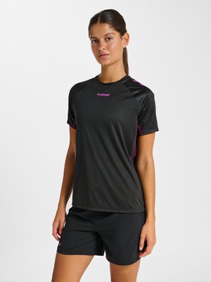 Hummel, BLAZE 2.0 TRAINING S/S WO - T-Shirt print - black dahlia
