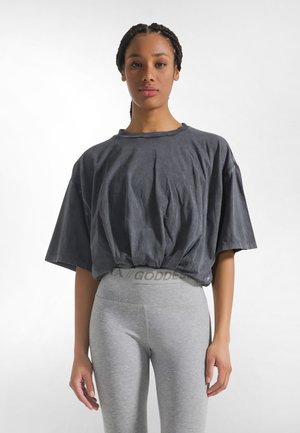 BALLOON MARBLED EFFECT  - T-shirt - bas - black