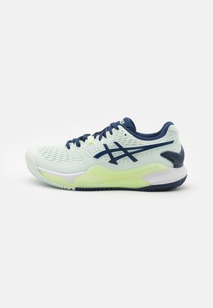 GEL-RESOLUTION 9 CLAY - Clay court tennis shoes - pale mint/blue expanse