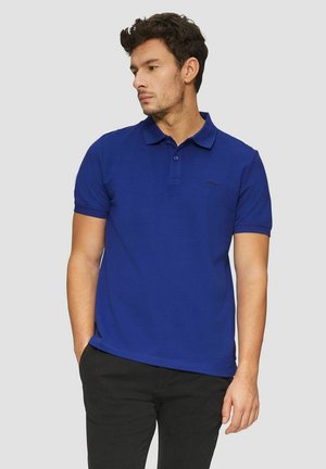Königsblaue Poloshirt mit einem Standardkragen, kurzen Ärmeln und einem dezenten Logo. Hergestellt aus glattem Baumwollstoff, entworfen für eine figurbetonte Passform.