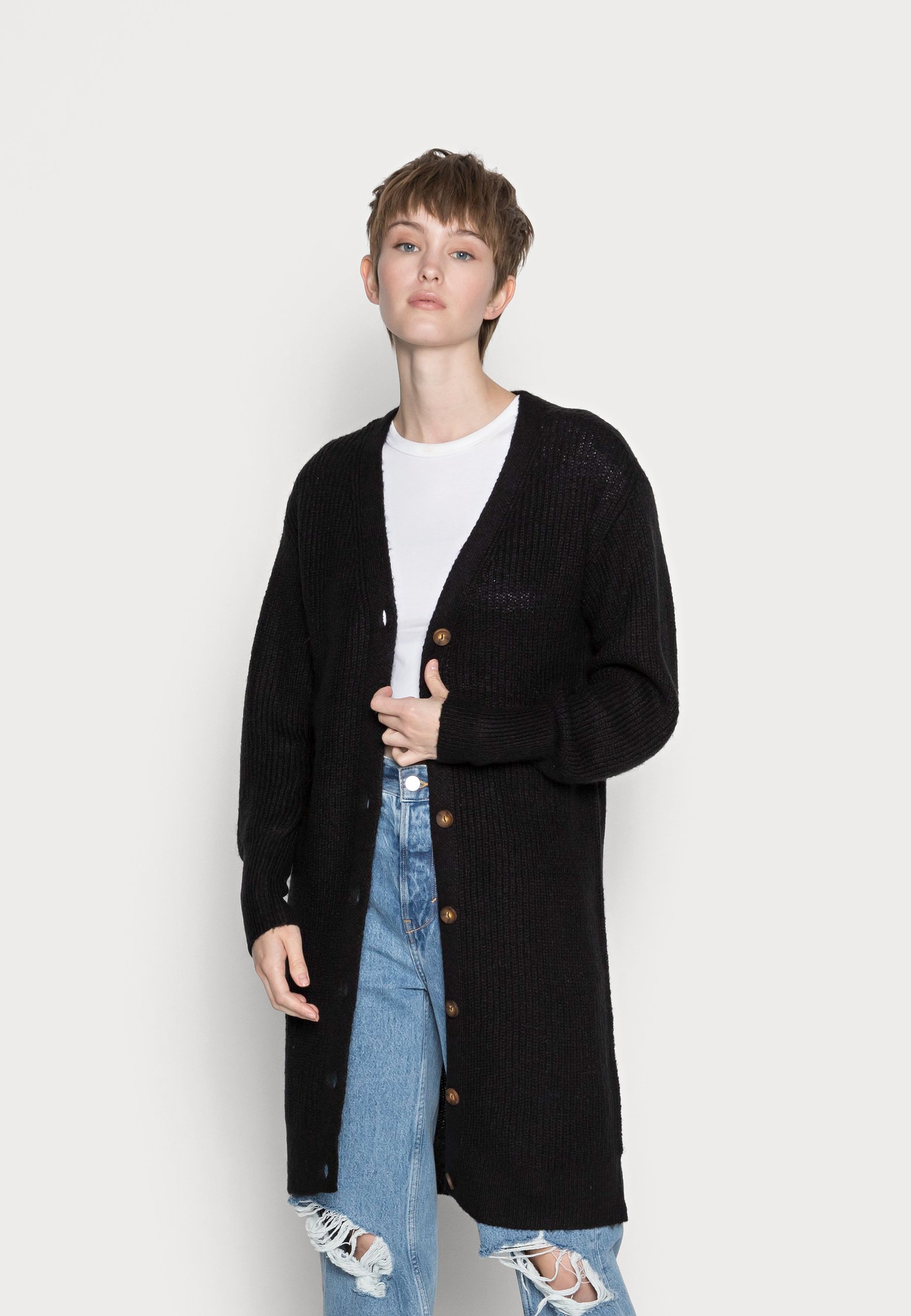 Damen BUTTON LONG CARDIGAN - Strickjacke Damen BUTTON LONG CARDIGAN - Strickjacke