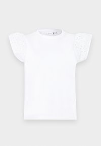 VILA VILUCE O NECK FLOUNCE - T-shirt basique - bright white