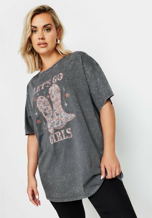 T-shirt med print - grey