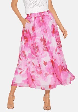 MADELEINE MIT UNIKAT-PRINT - Maxirock - pink multicolor