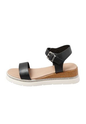 DIAMANTE - Sandalen met sleehak - black