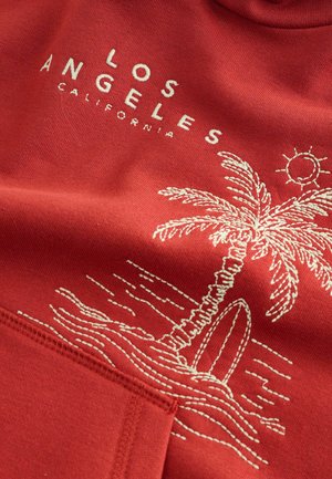Next REGULAR FIT - GRAPHIC - Mikina s kapucňou - rust brown palm tree