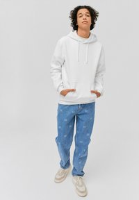 BZB UNI LOURD - Sweat à capuche - blanc