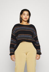 MY TRUE ME TOM TAILOR JUMPER WITH STRIPES - Camisola - black