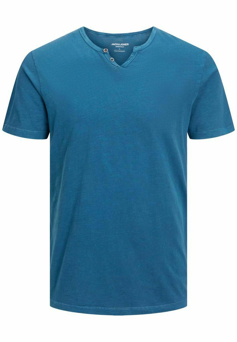 Jack & Jones ESPLIT NECK NOOS - T-shirts basic - sailor blue