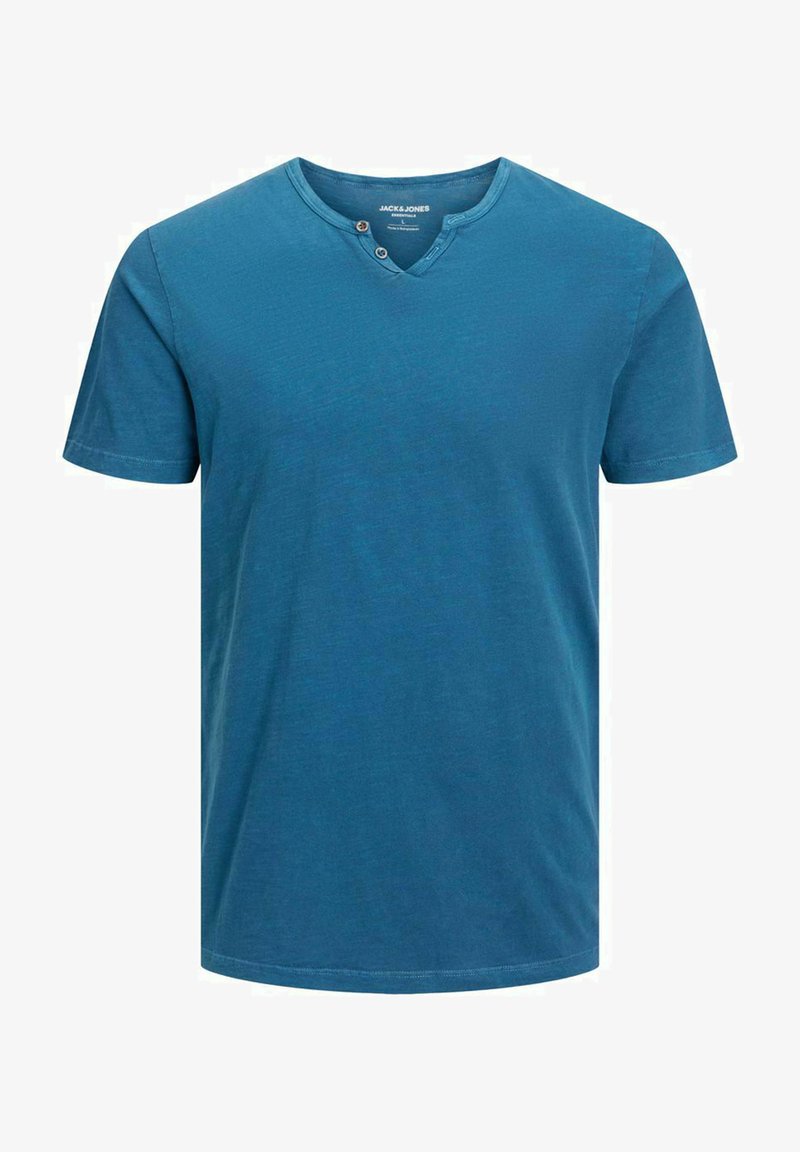 Jack & Jones ESPLIT NECK NOOS - T-shirts basic - sailor blue