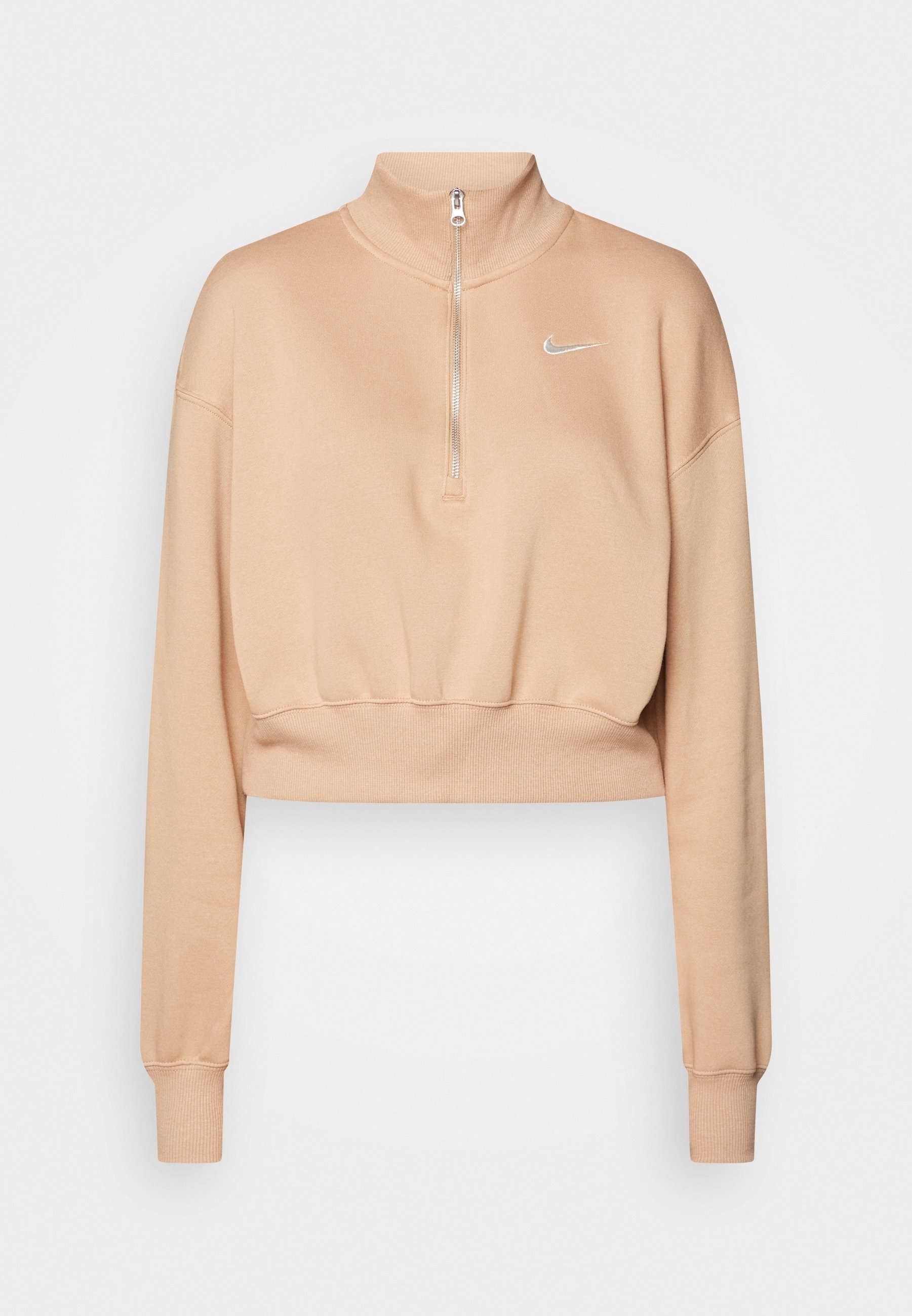 nike cropped sweatshirt beige