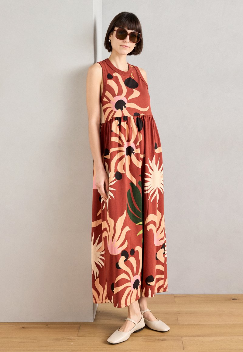 Scotch & Soda PRINTED TANK DRESS - Jersey dress - desert hawaiian burnt  henna/red - Zalando.ie