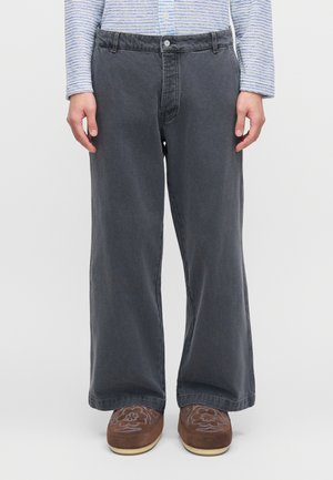 Džínsy voľného strihu - mid grey