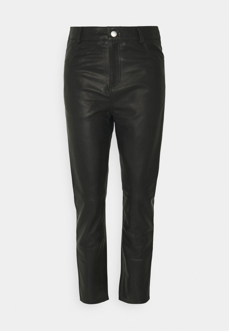 Deadwood Leren broek zwart