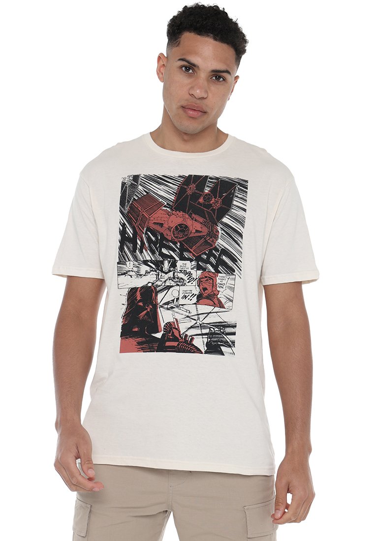 Star Wars T-shirt print zandkleur