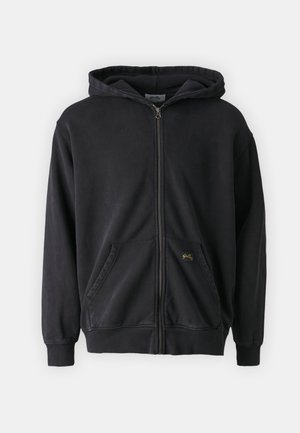 PATCH ZIP HOOD UNISEX - Jaka ar rāvējslēdzēju - washed black