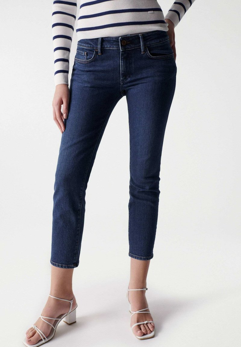Salsa Jeans PUSH UP CROPPED Jeans Slim Fit blau Zalando.at