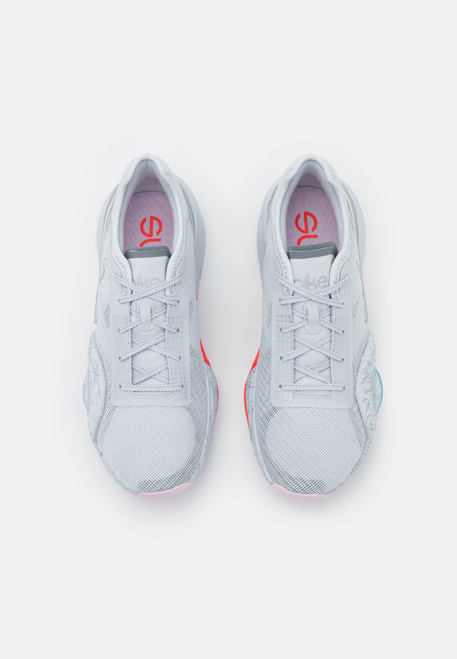 Nike Performance AIR ZOOM SUPERREP 3 - Zapatillas de entrenamiento - pure  platinum/metallic silver/cool grey/university blue/bright crimson/regal  pink/gris - Zalando.es