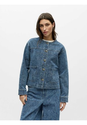 TEXTURED - Veste en jean - light blue denim