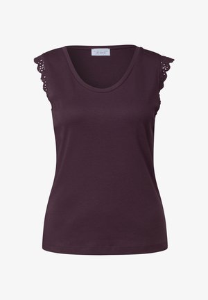Street One Studio, TOP WITH V-NECK AND RUFFLES - Top - very berry