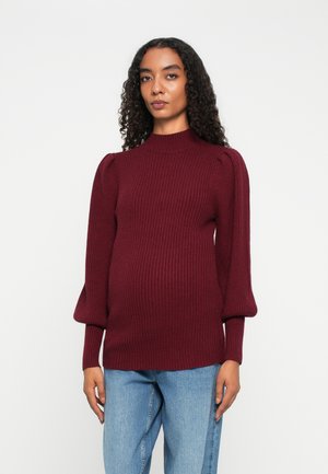OLMKATIA HIGHNECK - Pullover - cabernet