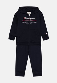 Champion GRAPHIC HOODED FULL ZIP SUIT UNISEX SET - Vetoketjullinen college - dark blue