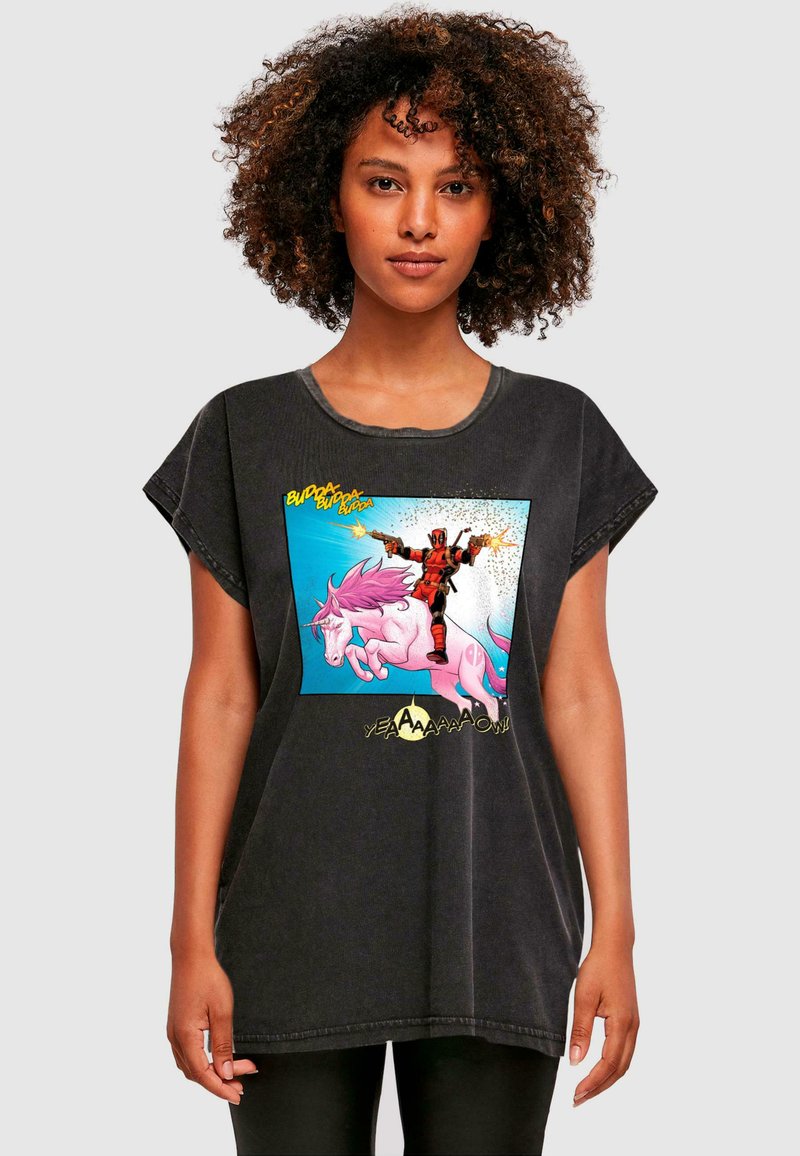 Deadpool - Unicorn Ride T-shirt zwart