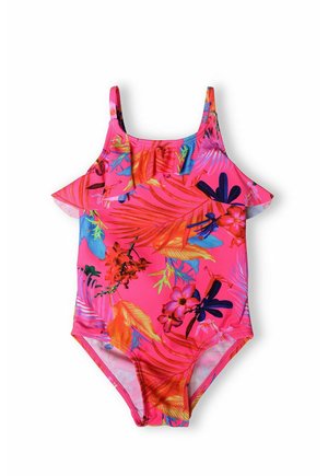 ALL OVER PRINT WITH FRILLS - Swimsuit - pink