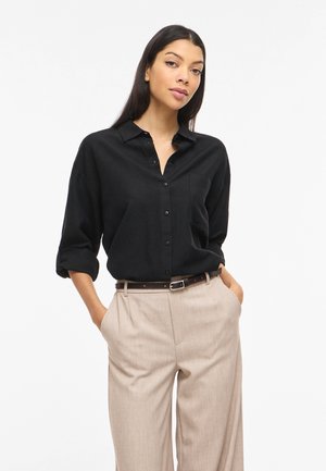 VILA, VIPRISILLA - Bluza s gumbima - black beauty