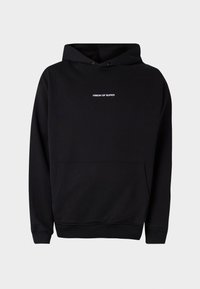HOODIE WITH FEEL ROCK SKULL PRINT AND EMBROIDERED LOGO  - Hanorac - black