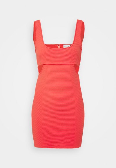 Hervé Léger OTTOMAN SCOOP NECK CUT OUT MINI DRESS - Cocktail φόρεμα / Φόρεμα για πάρτι - flame