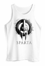 Neverless Herren Tanktop Sparta Helm – Slim Fit, 100% Baumwolle, Streetstyle Muscle Shirt