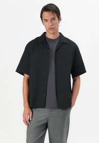 AllSaints AMORE CREW - Print T-shirt - washed black