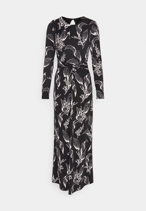 Zign Studio, TENCEL ™ CARBON MAXI DRESS - Džersejové šaty - black/white