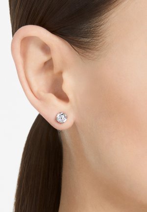 Swarovski STILLA STUD EARRINGS ROUND CUT - Fülbevalók - silver-coloured