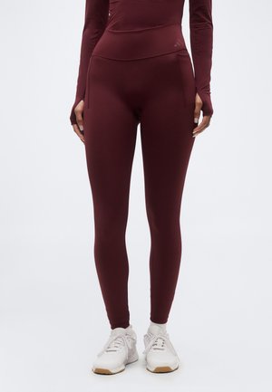adidas Performance, OPTIME WORKOUT FULL LENGTH LEGGINGS - Leggings - maroon