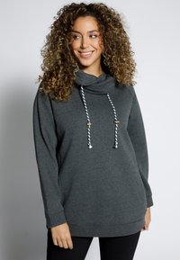 Ulla Popken SCARF-COLLAR - Felpa - dunkelgrau-melange