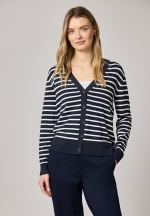 Street One GESTREIFTER - Gilet - blau