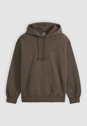 Levi's®, AUTHENTIC HOODIE - Felpa - garment dye coffee