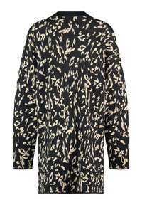 Taifun OFFENER LONG - Cardigan - schwarz gemustert