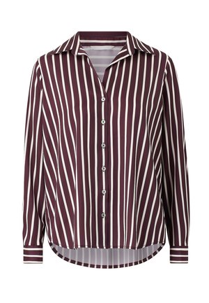 Ellos Collection, HEMD IN SATIN - Skjortebluser - rot gestreift