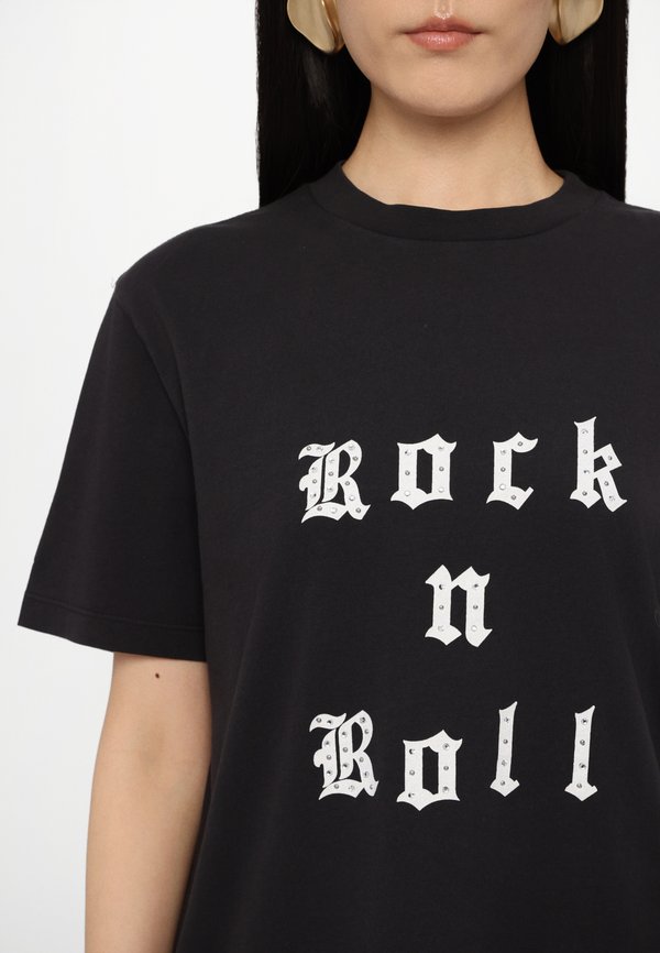EDWIN ROCK AND ROLL STRASS - Print T-shirt - carbone3