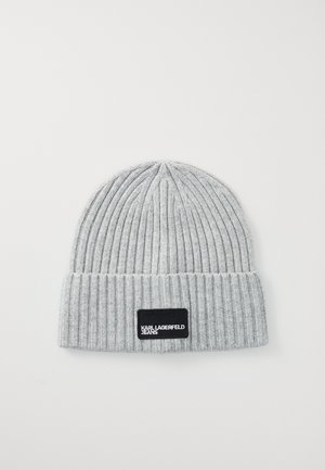 TURNED UP BEANIE UNISEX - Lue - light grey melange