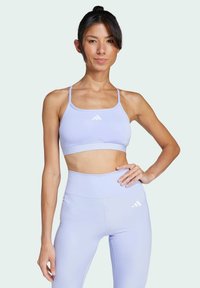 adidas Performance 3STRIPES - Light support sports bra - violet tone