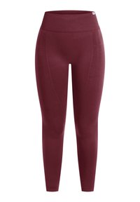 SEAMLESS INVISIBLE KEIN SCRUNCH SPORT FITNESS YOGA LAYNE - Tights - bordeaux