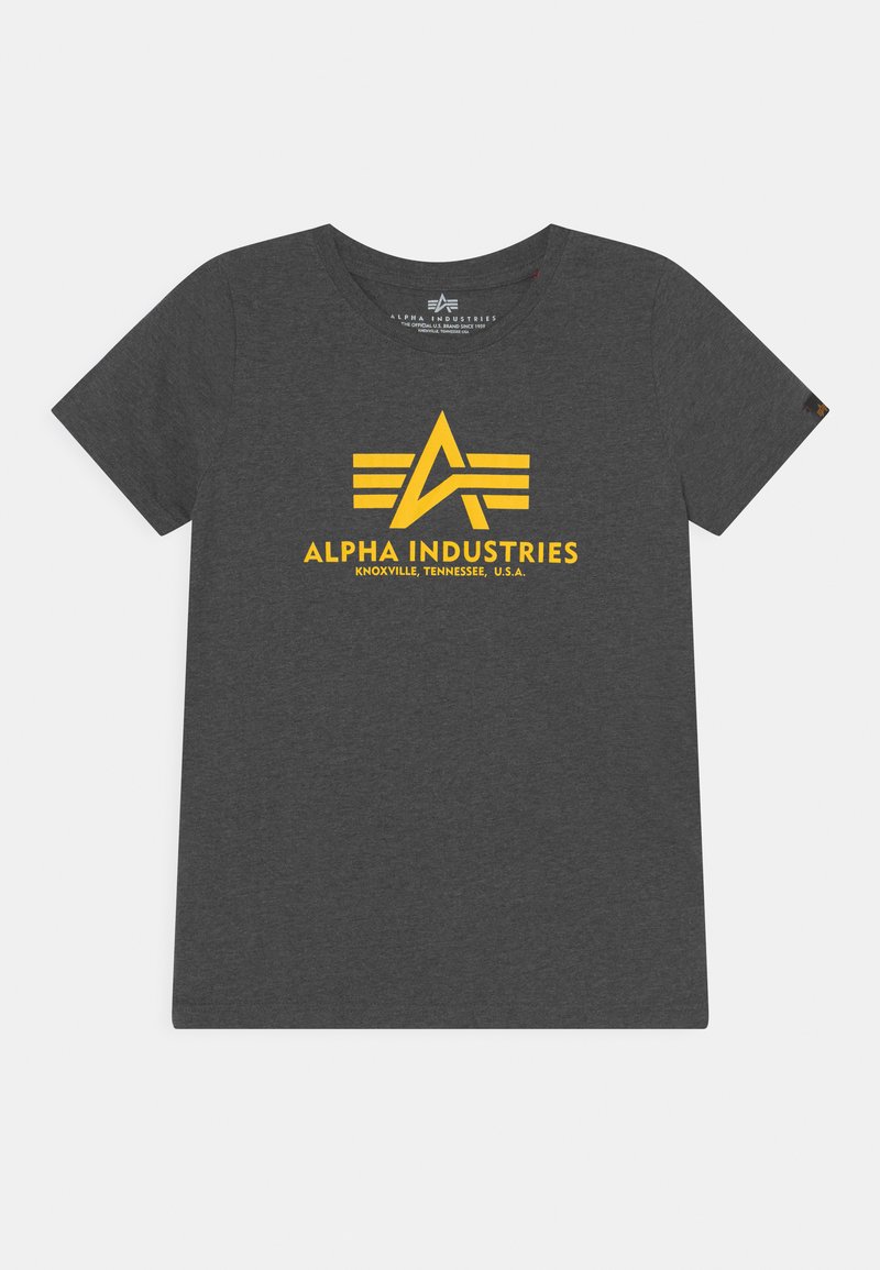 Alpha Industries BASIC KIDS TEENS UNISEX - T-shirt estampada - charcoal heather