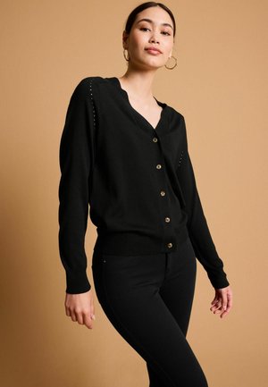 BUTTON UP REGULAR FIT - Kardigán - black