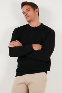 REGULAR FIT - Hosszú ujjú felső - black