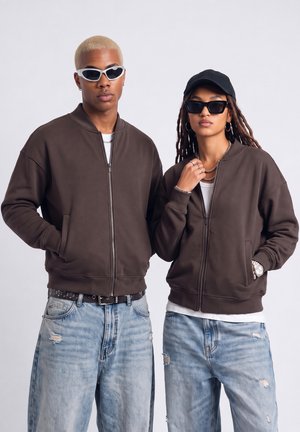 YOURTURN by Zalando, HEAVYWEIGHT SCUBA UNISEX - Суитшърт с цип - dark brown
