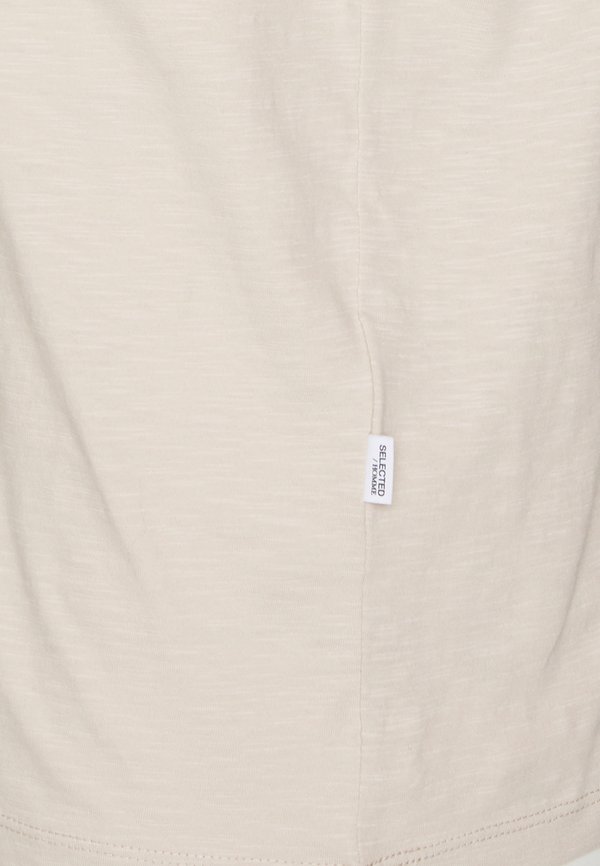 SLHASPEN SLUB O-NECK TEE  - Basic T-shirt - oatmeal2